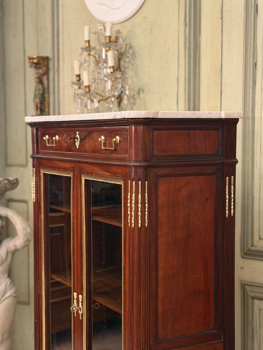 Vitrine Bibliothèque en Acajou d'Epoque Louis XVI, Vers 1780-photo-2