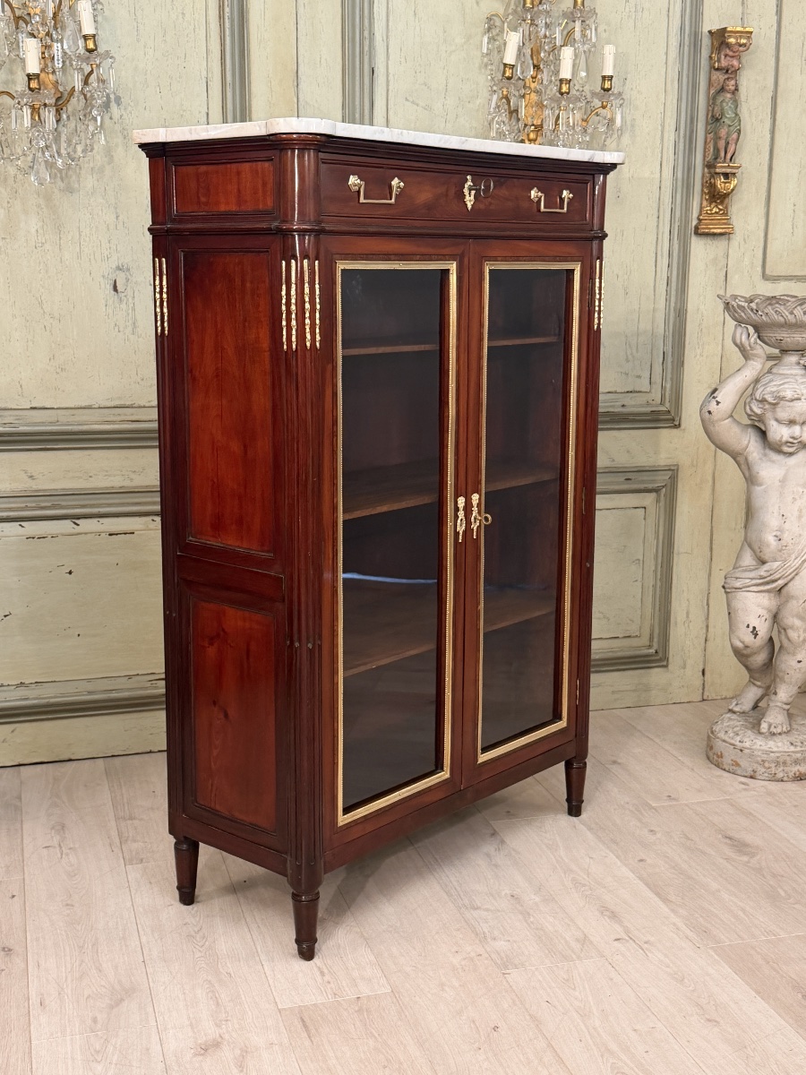 Vitrine Bibliothèque en Acajou d'Epoque Louis XVI, Vers 1780-photo-4