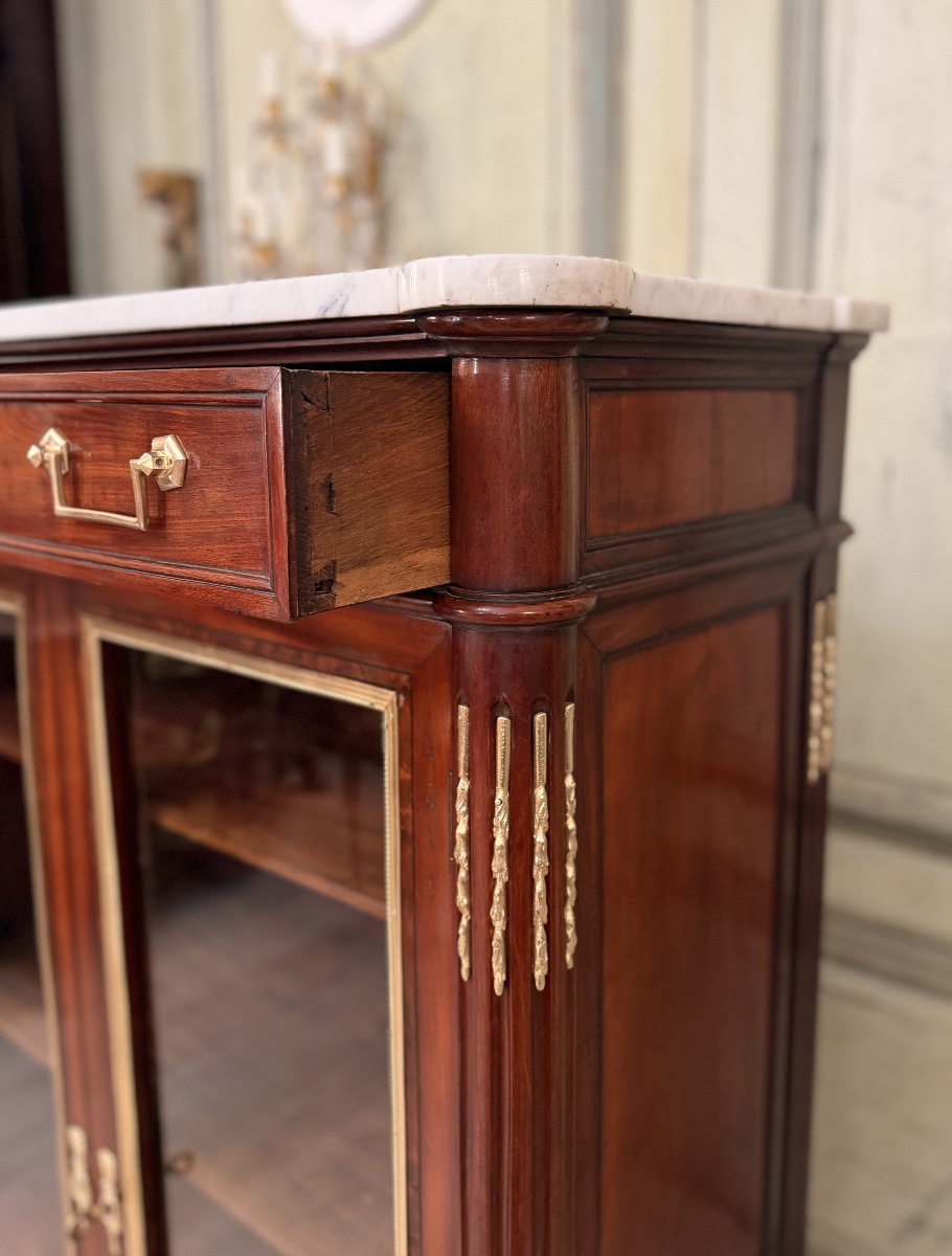 Vitrine Bibliothèque en Acajou d'Epoque Louis XVI, Vers 1780-photo-1
