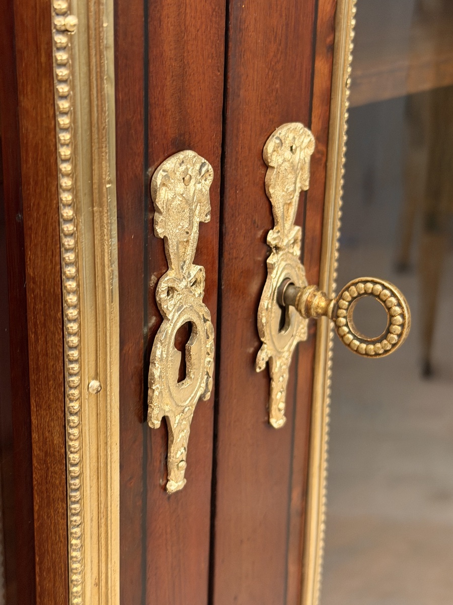 Vitrine Bibliothèque en Acajou d'Epoque Louis XVI, Vers 1780-photo-2