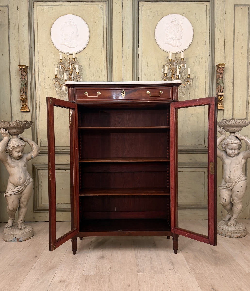 Vitrine Bibliothèque en Acajou d'Epoque Louis XVI, Vers 1780-photo-3