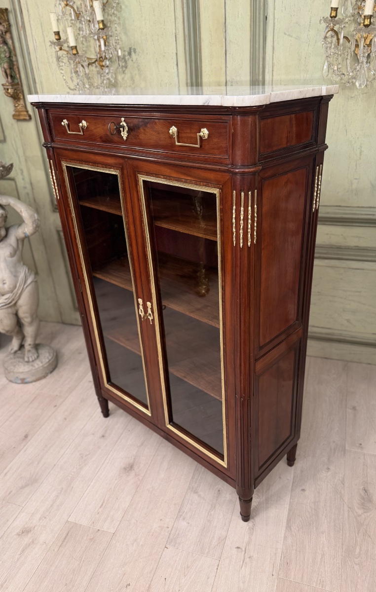 Vitrine Bibliothèque en Acajou d'Epoque Louis XVI, Vers 1780-photo-4