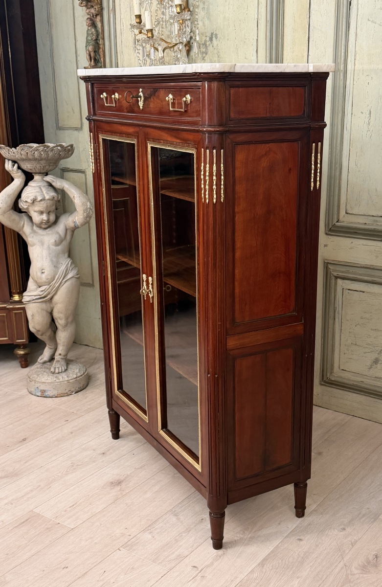 Vitrine Bibliothèque en Acajou d'Epoque Louis XVI, Vers 1780-photo-5