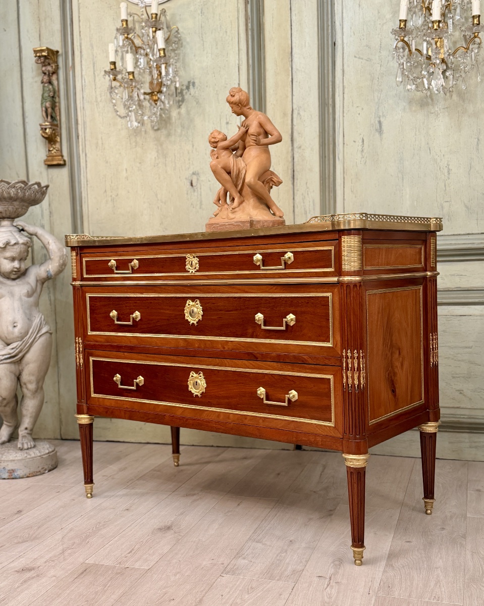 Commode d'Apparat en Acajou d'Epoque Louis XVI, Vers 1780-photo-4
