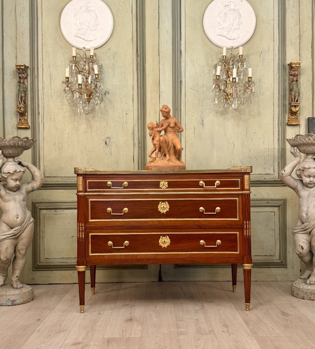Commode d'Apparat en Acajou d'Epoque Louis XVI, Vers 1780-photo-2