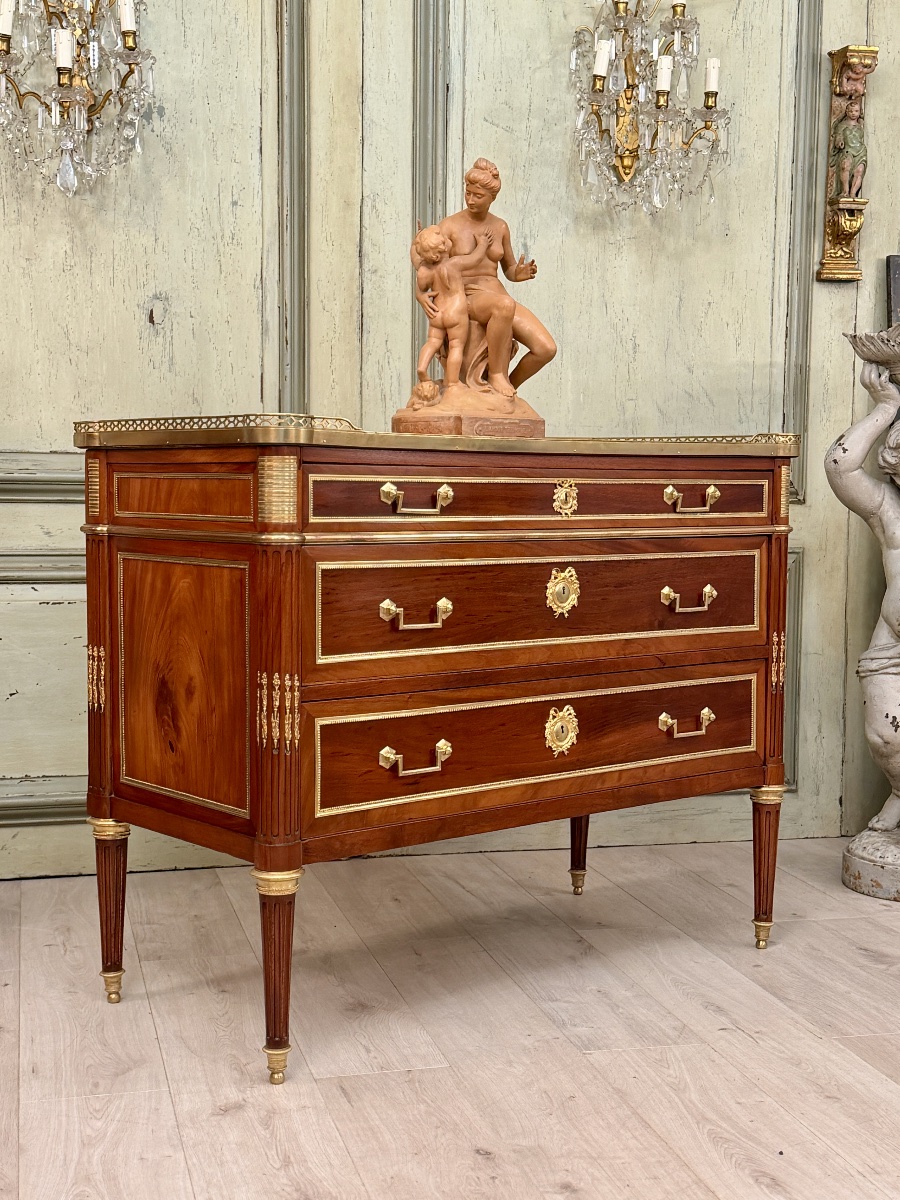Commode d'Apparat en Acajou d'Epoque Louis XVI, Vers 1780-photo-3
