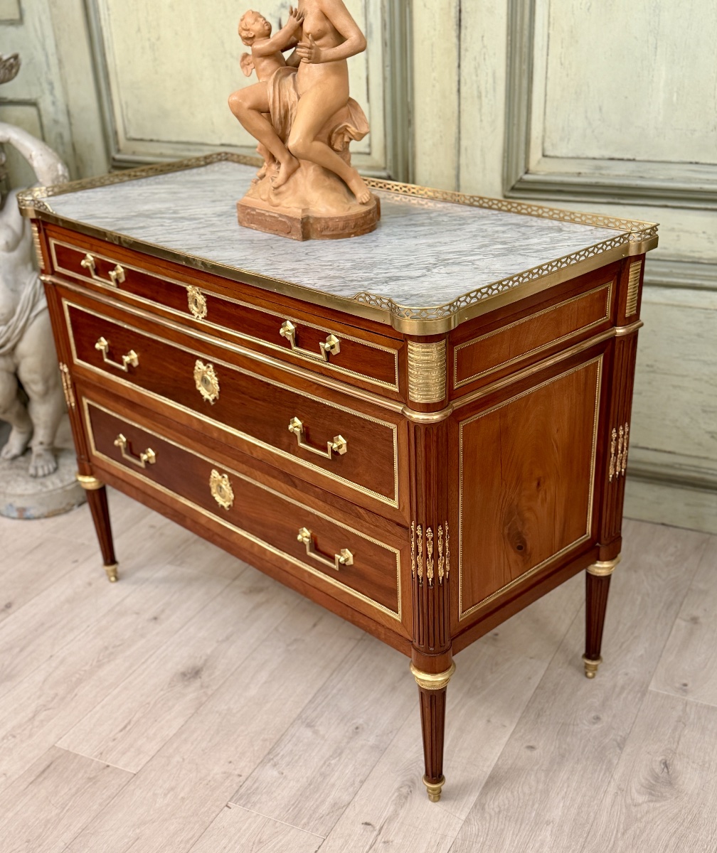 Commode d'Apparat en Acajou d'Epoque Louis XVI, Vers 1780-photo-5