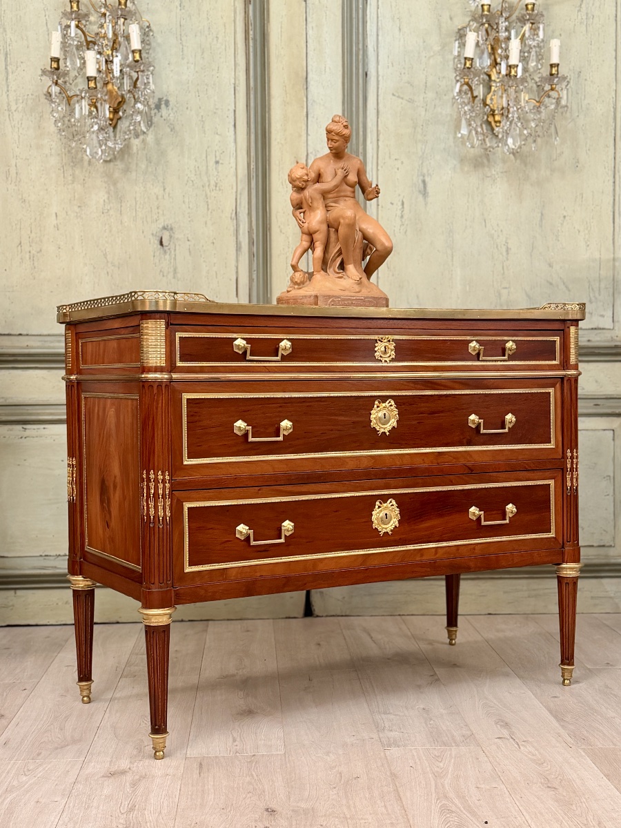 Commode d'Apparat en Acajou d'Epoque Louis XVI, Vers 1780