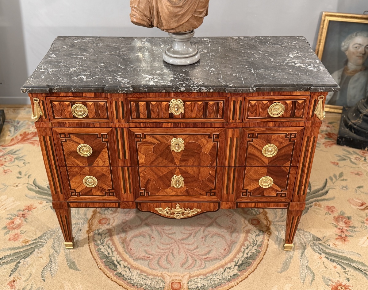 Jean Caumont, Stamped Ceremonial Chest Of Drawers From The Transition Period, Circa 1770-photo-3