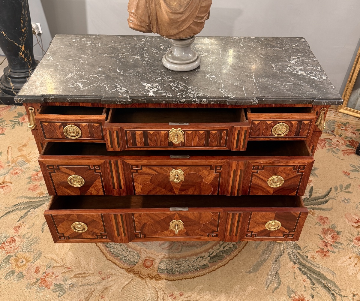 Jean Caumont, Stamped Ceremonial Chest Of Drawers From The Transition Period, Circa 1770-photo-4