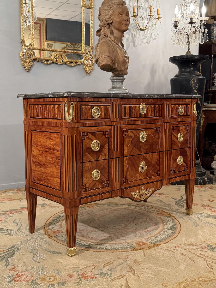 Jean Caumont, Stamped Ceremonial Chest Of Drawers From The Transition Period, Circa 1770-photo-5
