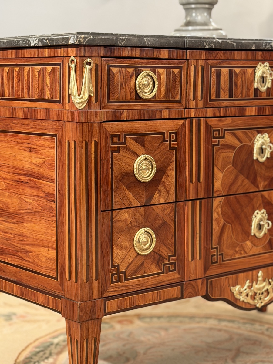 Jean Caumont, Stamped Ceremonial Chest Of Drawers From The Transition Period, Circa 1770-photo-6