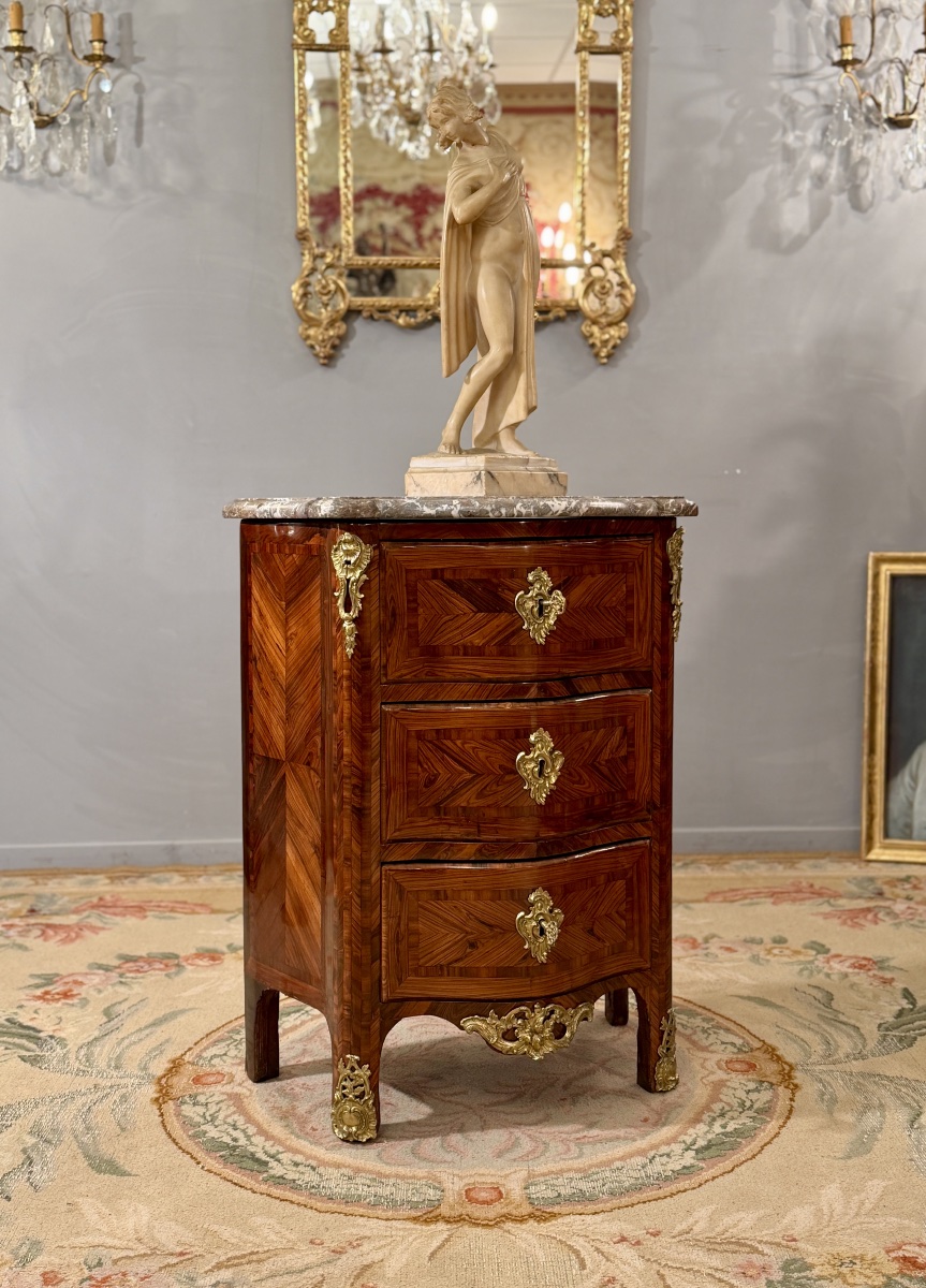 CHEVALLIER Jean-Mathieu, Commode d'Epoque Régence, Estampillée (1694-1768)-photo-4