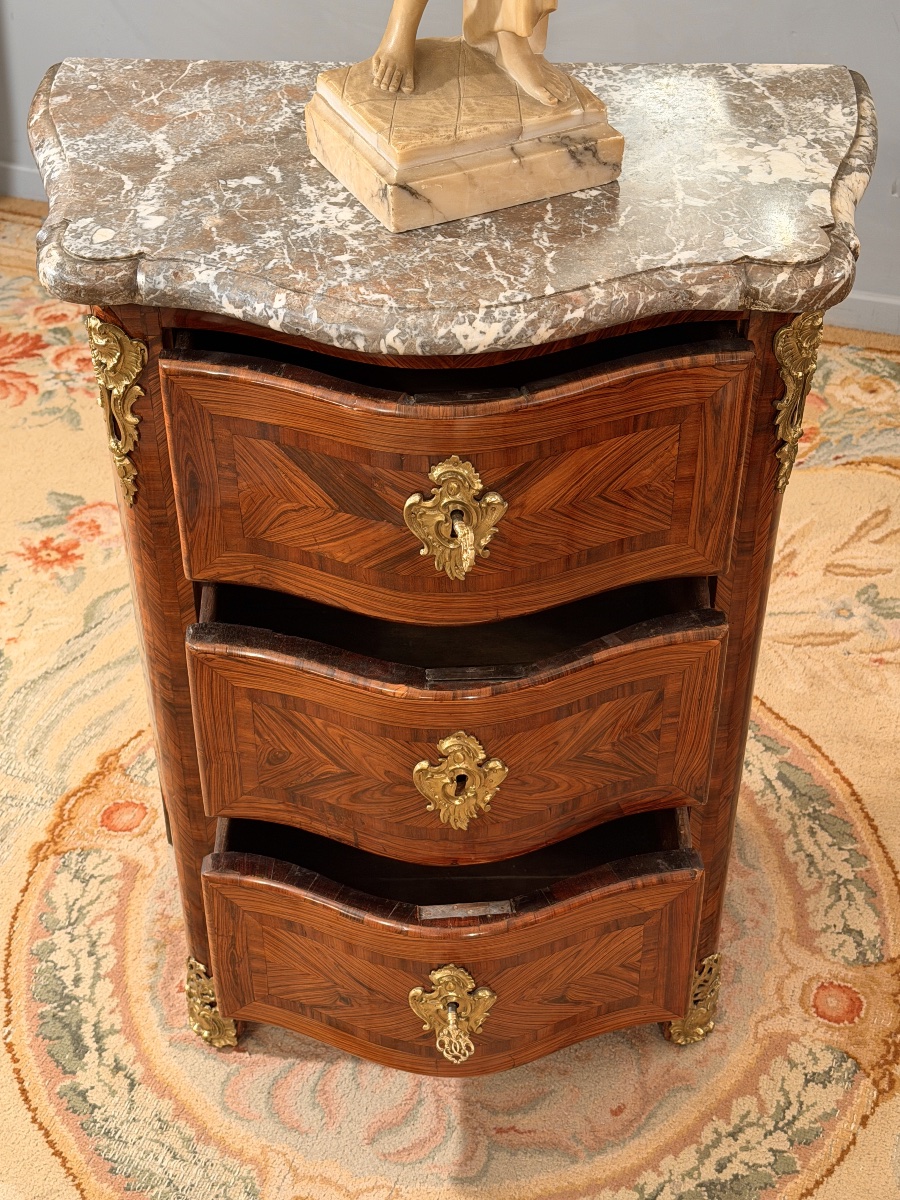 CHEVALLIER Jean-Mathieu, Commode d'Epoque Régence, Estampillée (1694-1768)-photo-2