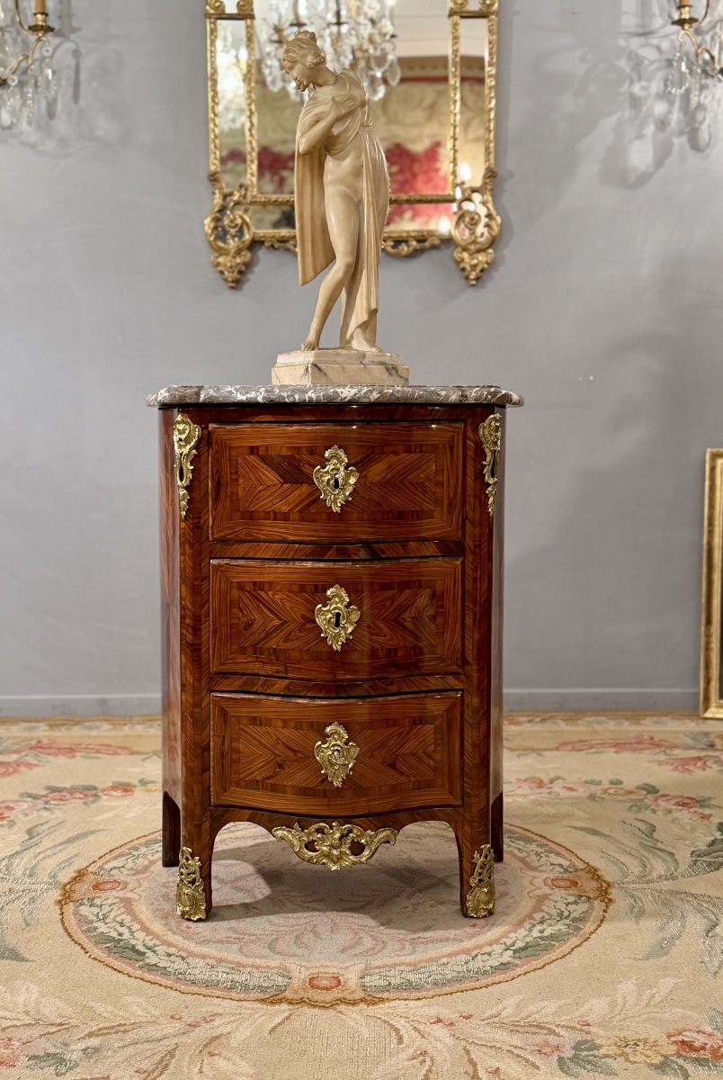 CHEVALLIER Jean-Mathieu, Commode d'Epoque Régence, Estampillée (1694-1768)-photo-3