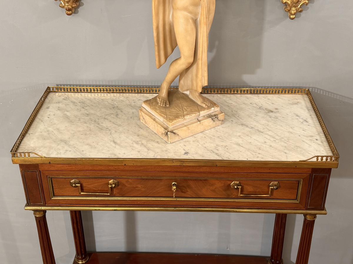 Console en Acajou d'Epoque Louis XVI, Vers 1780-photo-2