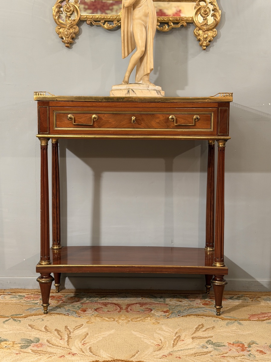 Console en Acajou d'Epoque Louis XVI, Vers 1780-photo-3