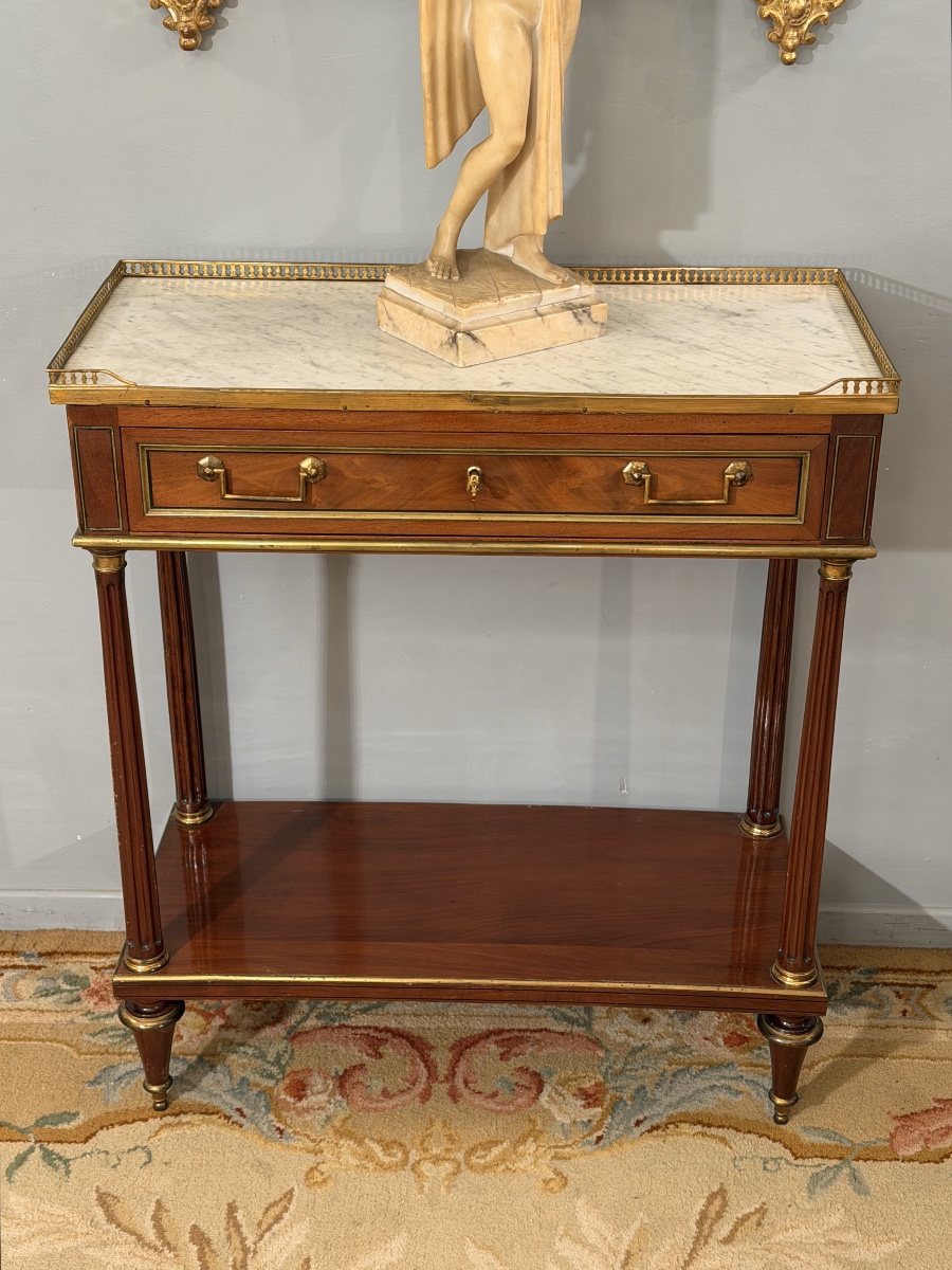 Console en Acajou d'Epoque Louis XVI, Vers 1780-photo-4