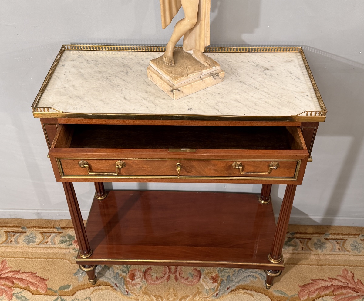 Console en Acajou d'Epoque Louis XVI, Vers 1780-photo-4