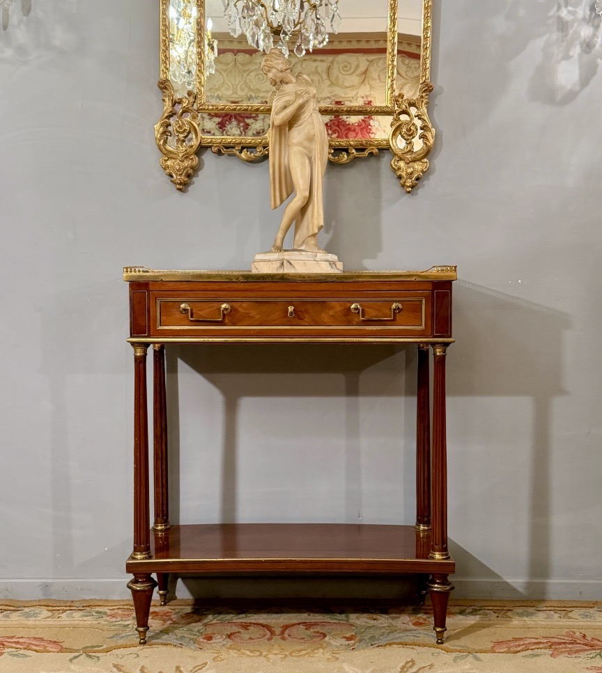 Console en Acajou d'Epoque Louis XVI, Vers 1780-photo-3