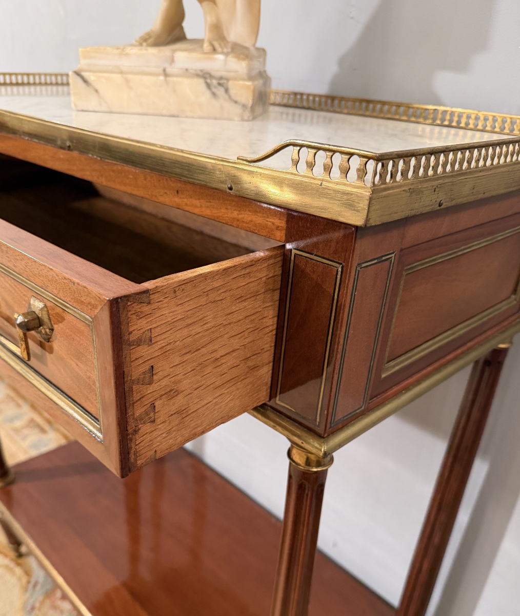 Console en Acajou d'Epoque Louis XVI, Vers 1780-photo-2