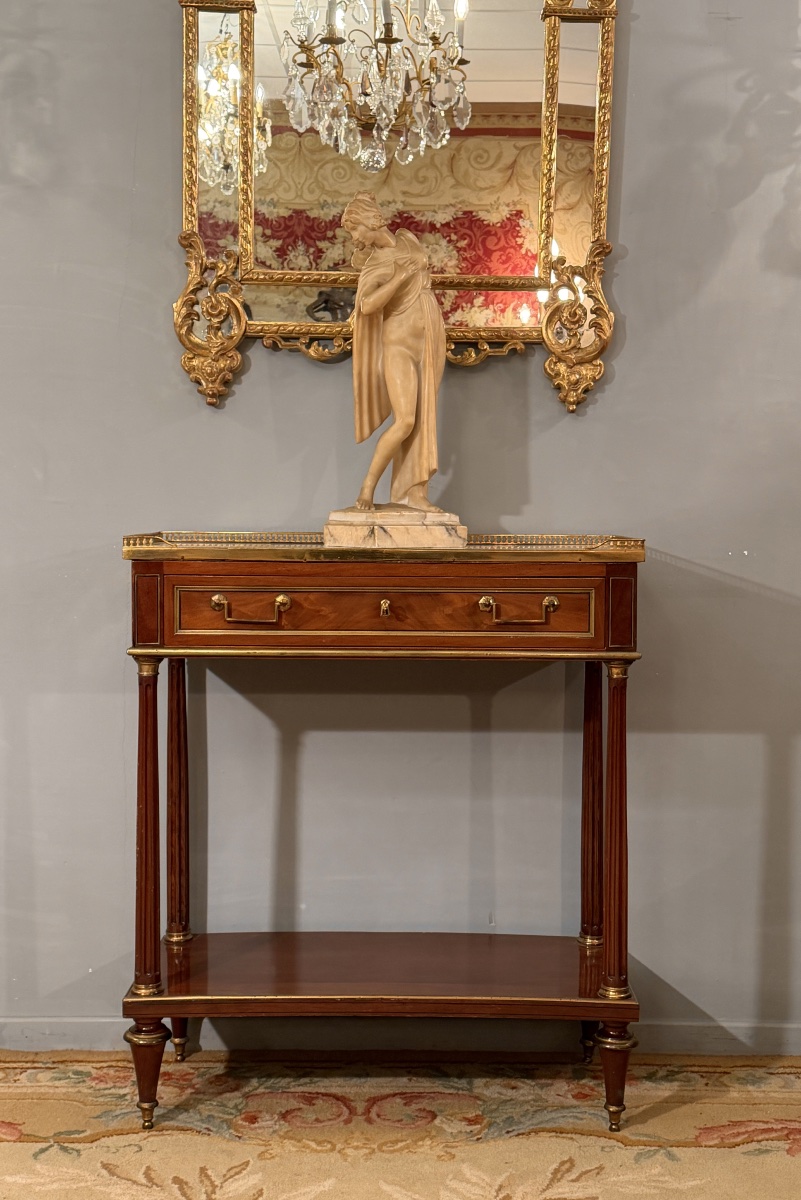 Console en Acajou d'Epoque Louis XVI, Vers 1780-photo-5