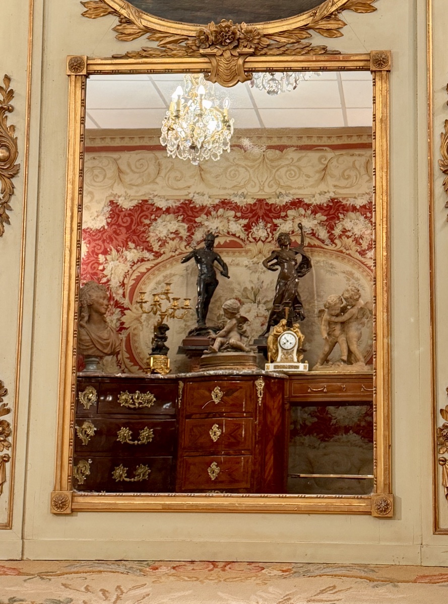Important Louis XVI-style Trumeau, Napoleon III Period-photo-3