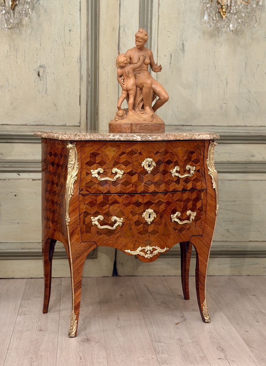Boudin Leonard, Commode Sauteuse Estampillée d'Epoque Louis XV, vers 1760-photo-2
