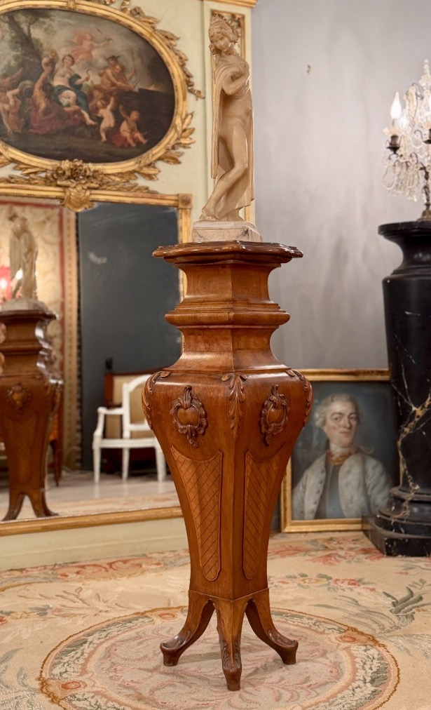 Regency-style Walnut Presentation Chair, 19th Century-photo-4