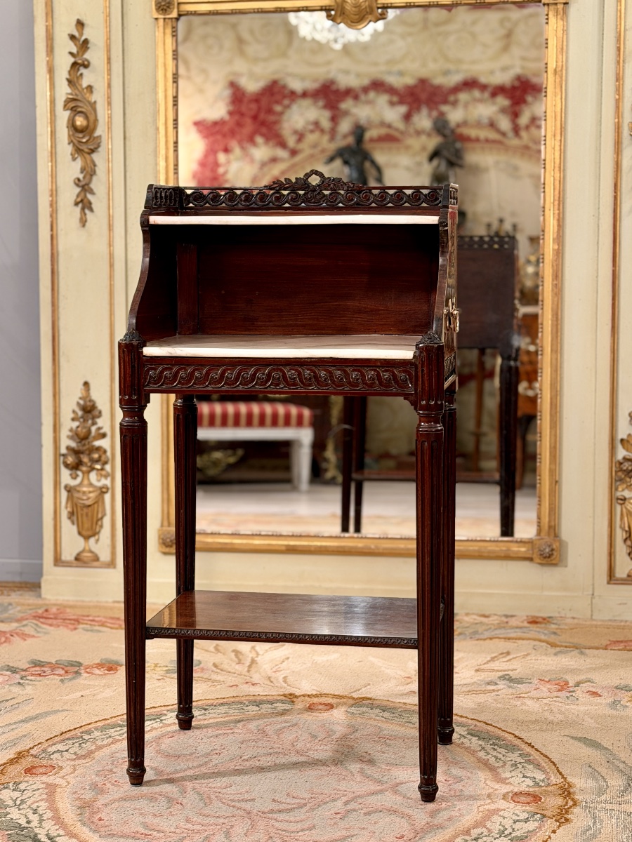 Petite Table de Salon en Acajou d'Epoque Louis XVI, Vers 1780-photo-2