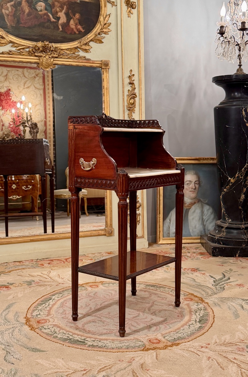 Petite Table de Salon en Acajou d'Epoque Louis XVI, Vers 1780-photo-3