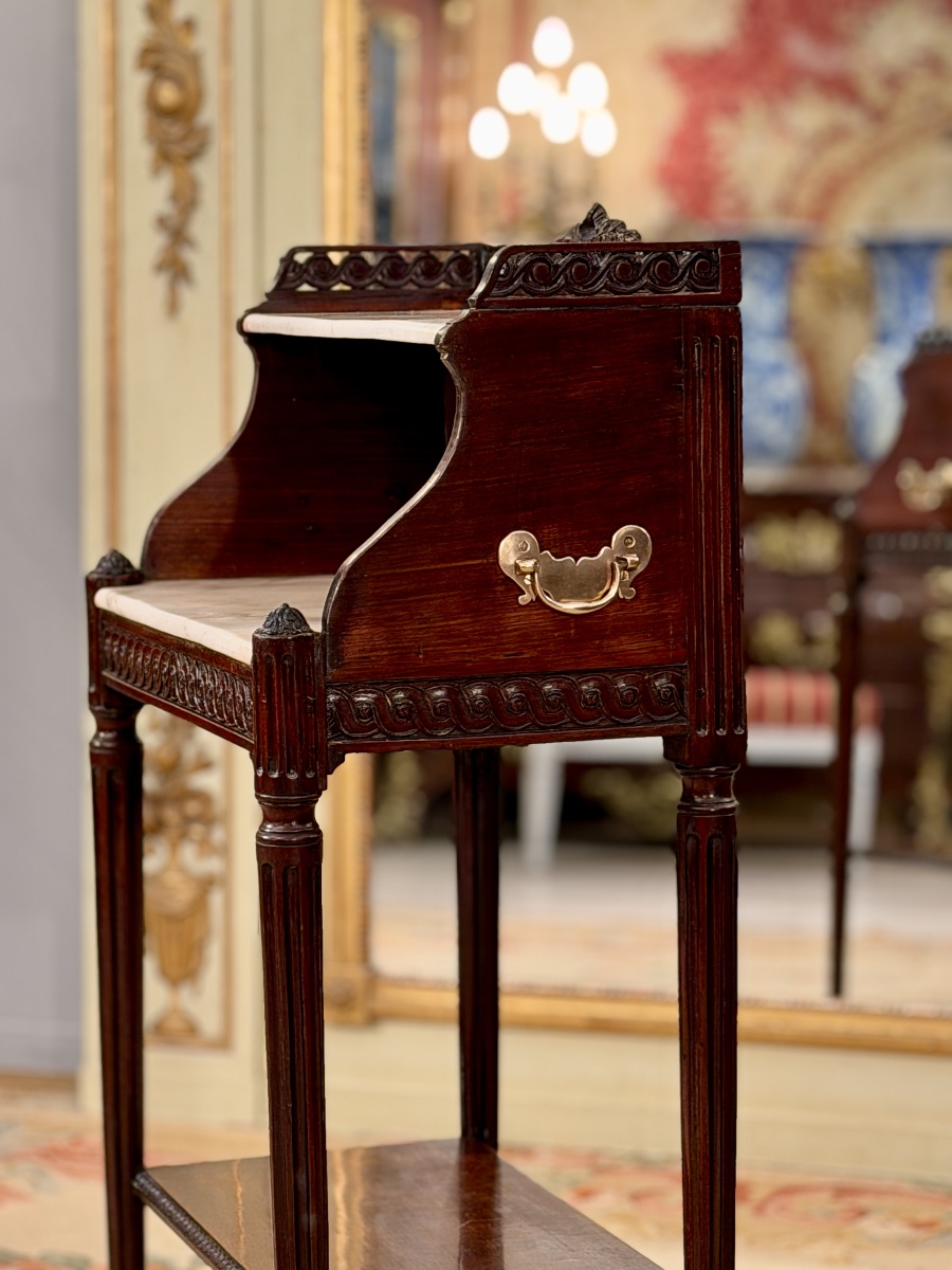 Petite Table de Salon en Acajou d'Epoque Louis XVI, Vers 1780-photo-1