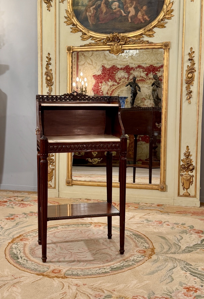 Petite Table de Salon en Acajou d'Epoque Louis XVI, Vers 1780-photo-4