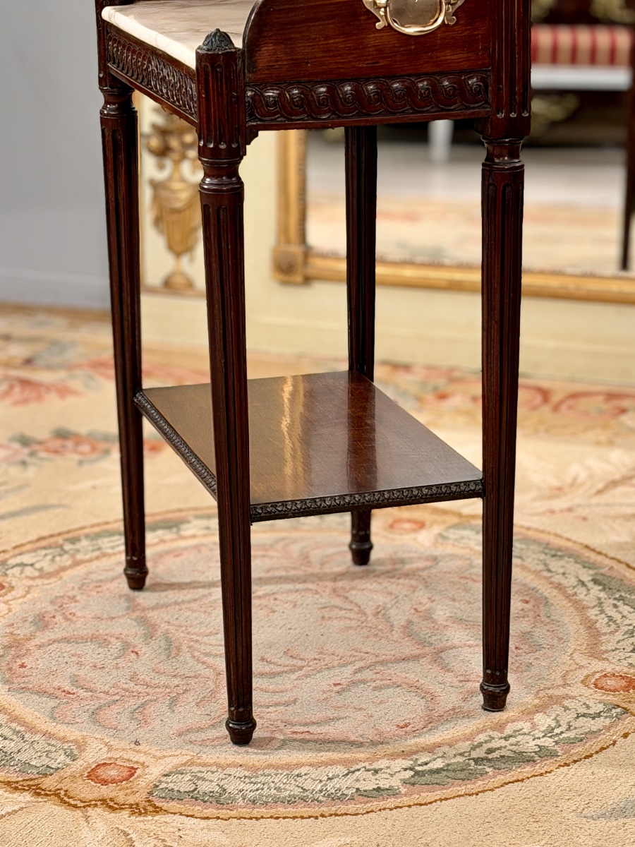 Petite Table de Salon en Acajou d'Epoque Louis XVI, Vers 1780-photo-6