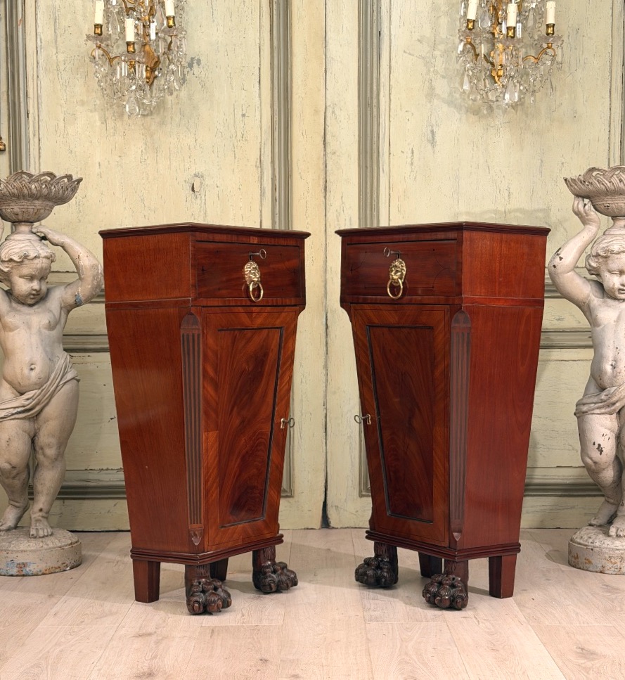 Paire de Gaines en Acajou d'Epoque Empire, Vers 1810-photo-4