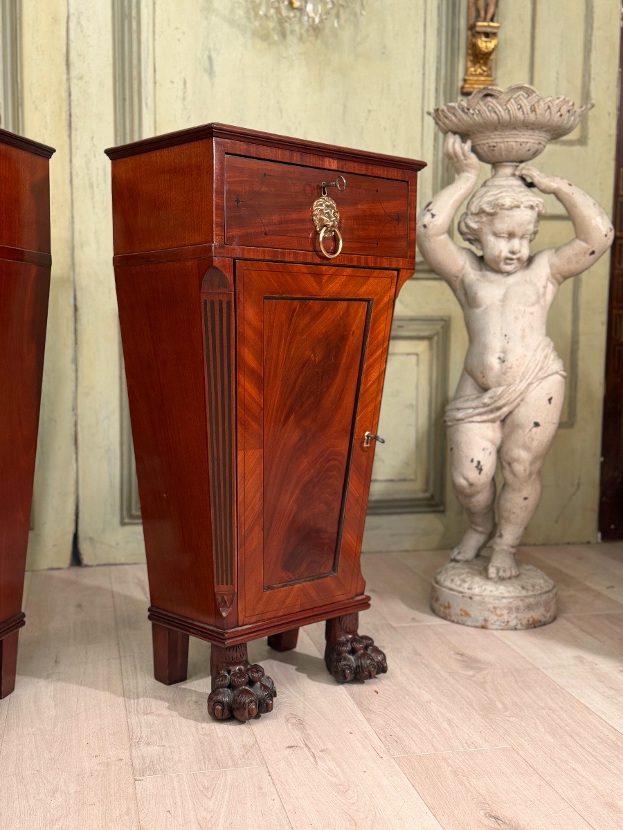 Paire de Gaines en Acajou d'Epoque Empire, Vers 1810-photo-1