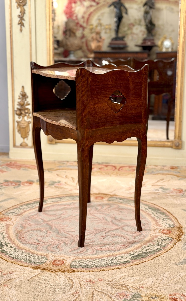 Small Mahogany Snack Table From The Louis XV Period, Circa 1750-photo-2