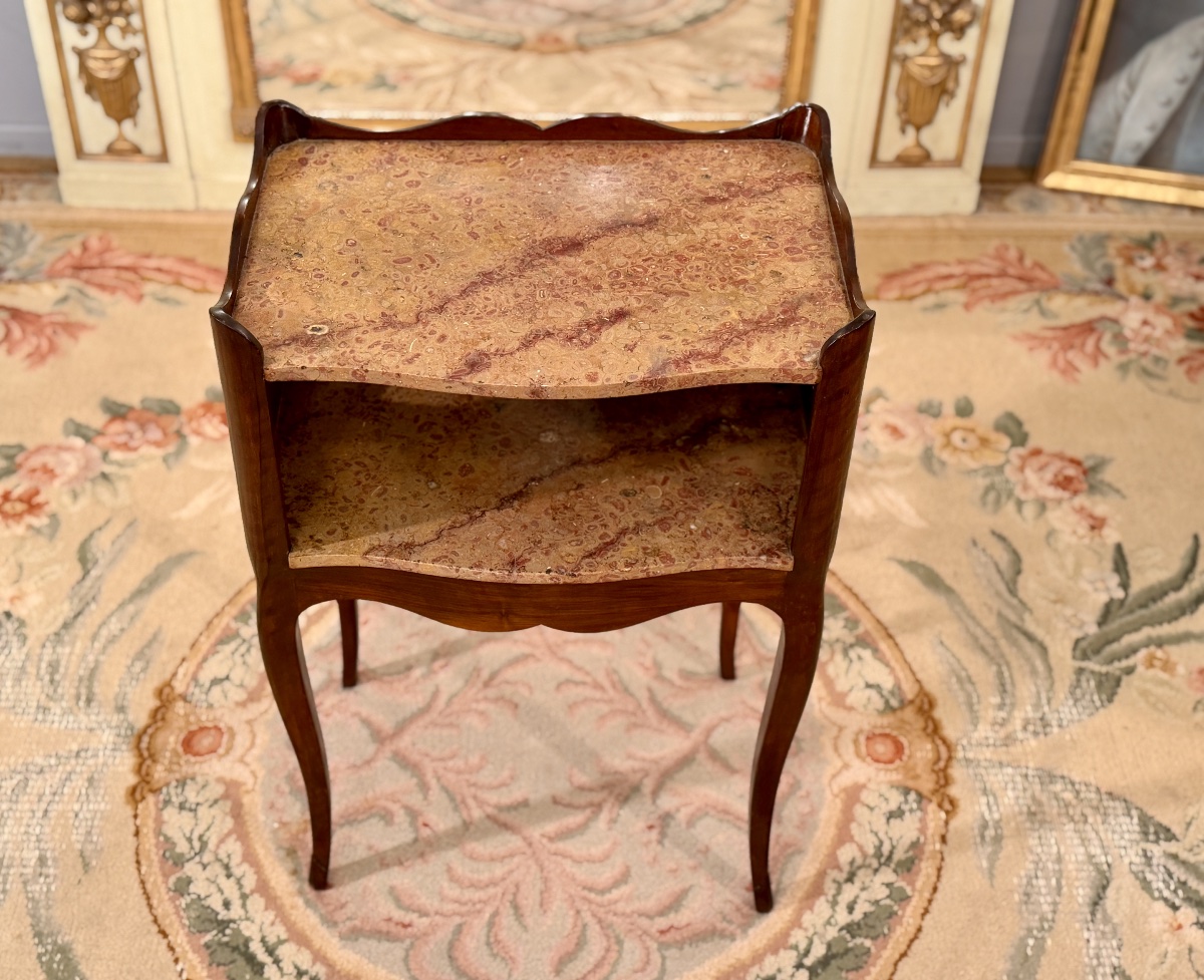 Small Mahogany Snack Table From The Louis XV Period, Circa 1750-photo-3