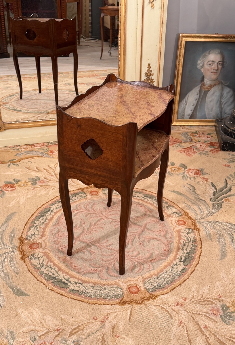 Small Mahogany Snack Table From The Louis XV Period, Circa 1750-photo-2