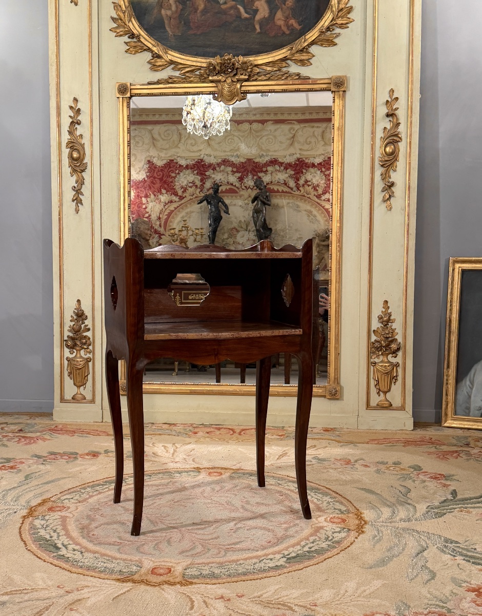 Small Mahogany Snack Table From The Louis XV Period, Circa 1750-photo-5