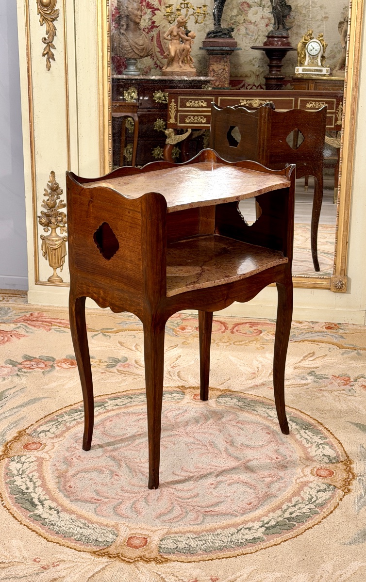 Small Mahogany Snack Table From The Louis XV Period, Circa 1750-photo-7