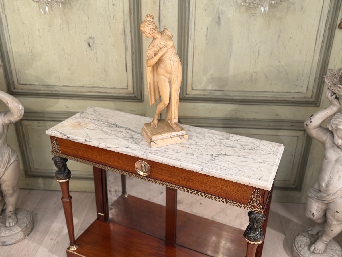 Empire-period Mahogany Console Table, "return From Egypt" Style, Circa 1810-photo-5