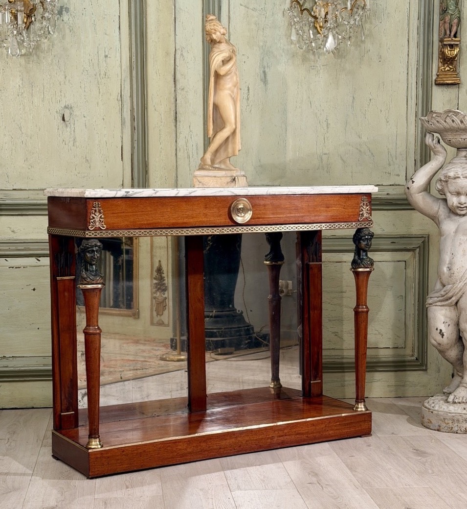 Empire-period Mahogany Console Table, "return From Egypt" Style, Circa 1810