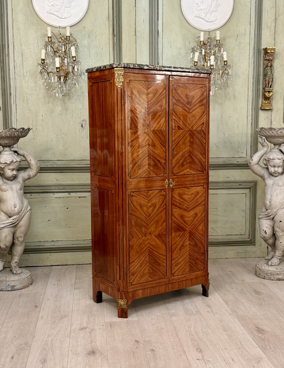 Armoirette en Marqueterie d'Epoque Louis  XVI, Vers 1780-photo-3