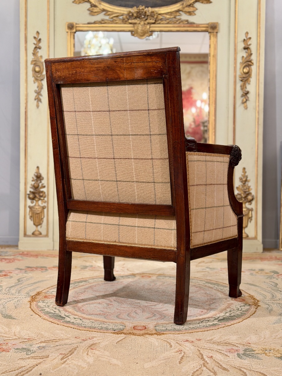 Fauteuil d'Apparat en Acajou d'Epoque Consulat, vers 1800-photo-2