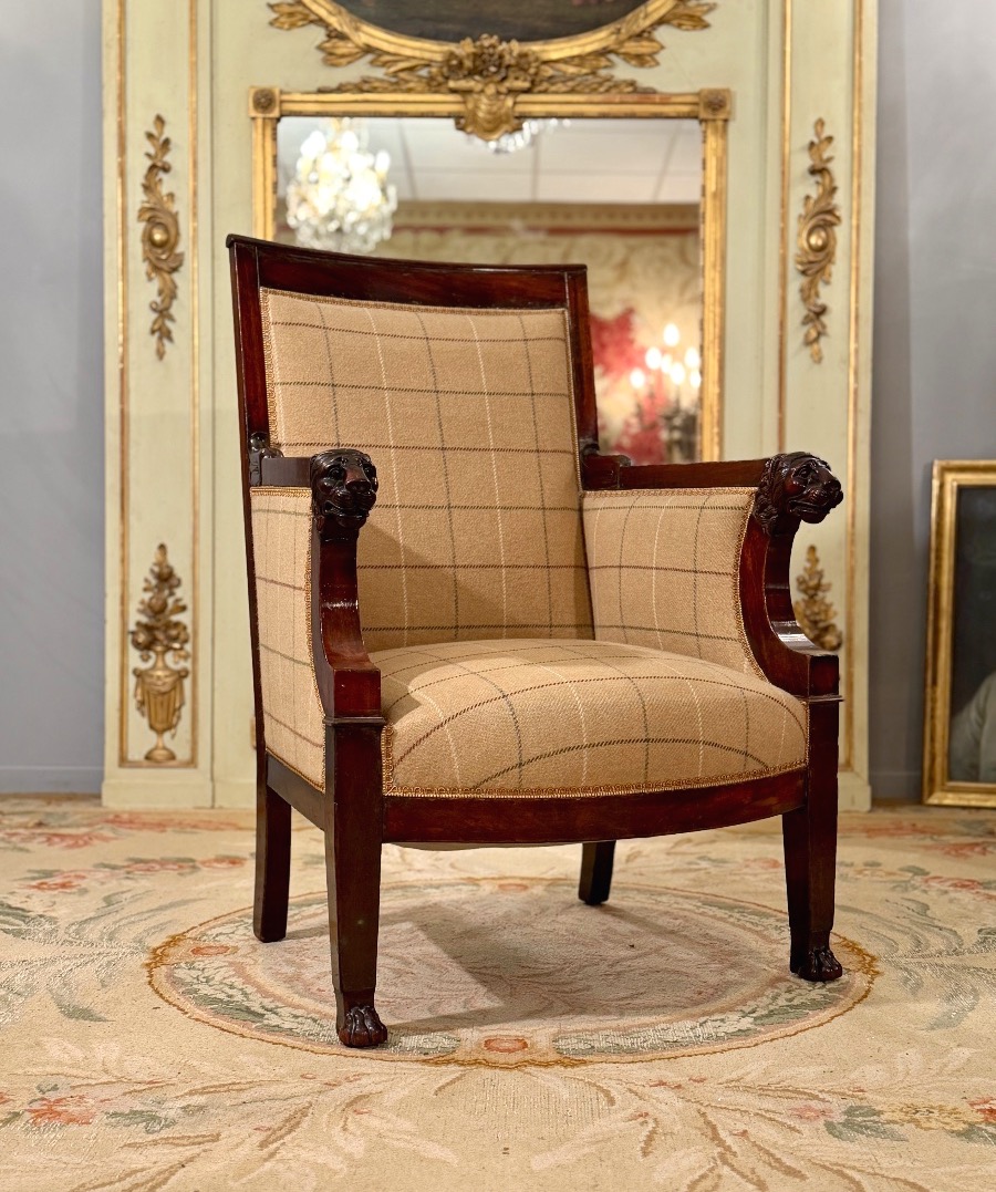 Fauteuil d'Apparat en Acajou d'Epoque Consulat, vers 1800