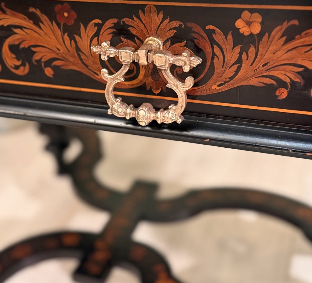 Louis XIV Mazarin-style Marquetry Writing Desk, Circa 1870-photo-1