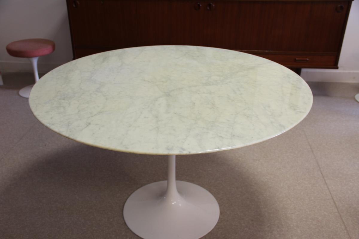 Knoll Eero Saarinen Marble Table Circa 1970-photo-3