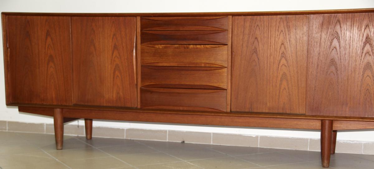 Enfilade Scandinave Teck Par Arne Vodder Circa 1950-photo-4