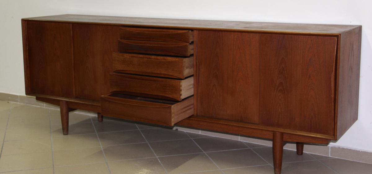 Enfilade Scandinave Teck Par Arne Vodder Circa 1950-photo-2
